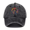 Herren Damen Retro Boho Baseballkappe mit mehrfarbigem floralem Wirbelmuster Viskose gewaschen Geeignet für Outdoor Strand Festival