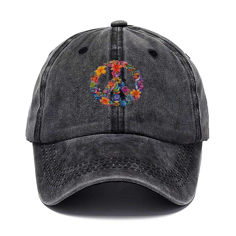 Herren Damen Retro Boho Baseballkappe mit mehrfarbigem floralem Wirbelmuster Viskose gewaschen Geeignet für Outdoor Strand Festival