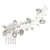 Bridal Jewelry Rhinestone Pearl Hair Comb Retro Wedding Banquet Accessories Handmade Bridal Headdress Hair Comb