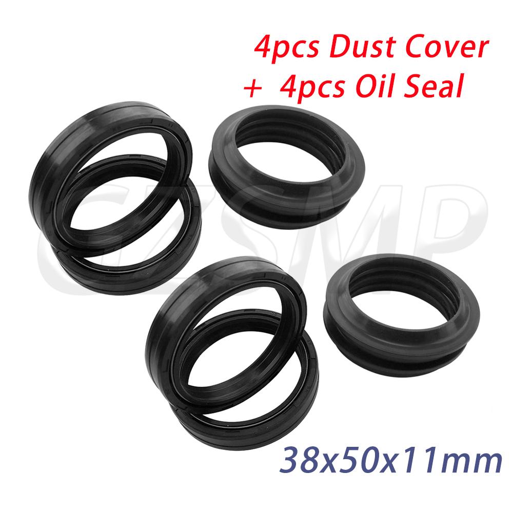 Front Fork Oil Seal 38x50x11 Dust Cover Fit for Yamaha XJ600N XT500 FZX 750 250 FZ600 FZR600 YZ125 TDR250 TMAX500