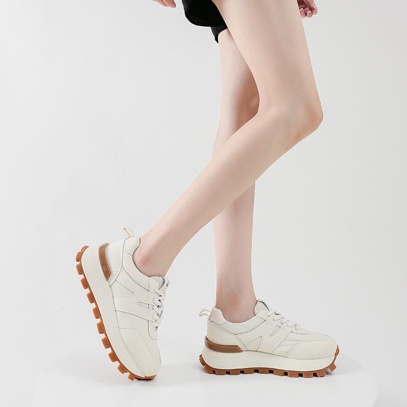 [Customized] Sneakers Women's Platform Heightening Shoes Waffle Shoes Retro Casual Versatile Dad Shoes Women's Shoes