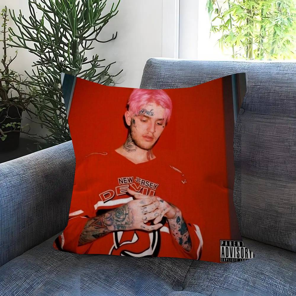 Pop Rap Album Lil Peep Hip Office Cushion Pillowcase Car Cushion Cover45X45Cm Lumbar Pillowcase Sofa Pillowcover