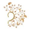Retro Style Bridal Earrings Shining Floral Ear Bone Clamp Elegant Ear Hanging  Women Girls