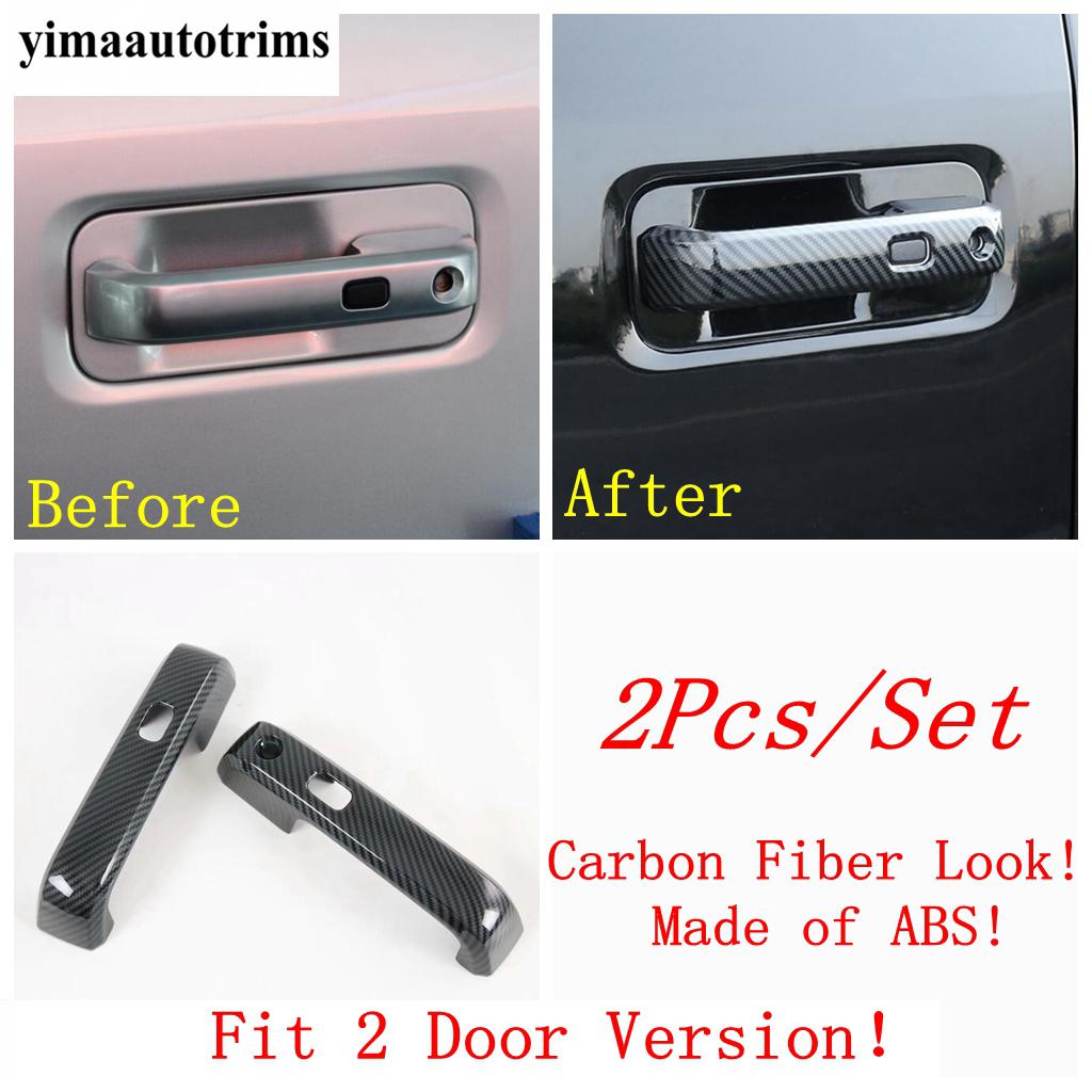 Side Door Handle Bowl Frame Decorative Sequ Cover Trim For Ford F-150 / Raptor 2015 - Chrome / Carbon Fiber Accessories