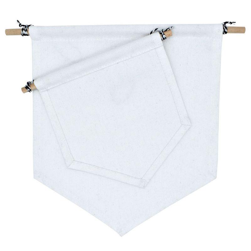 New Nordic Blank Cotton Brooch Pin Badge Holder Hanging Wall Display Banner Flag Kids Room Decoration