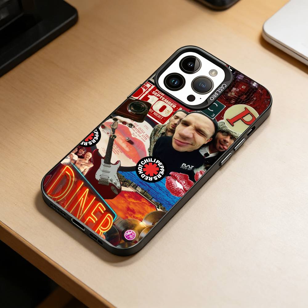 R-Red Hot Chili Peppers Phone Case For iPhone 17,16,15,14,13,12,11 Plus,Pro Max,XS,Colorful Silver Phone Case Funda Cover