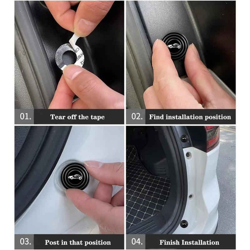8/30PCS Car Door Shock Absorber Silicone Pads Universal Anti Shock Pad Car Door Protector Stickers Anti Collision Gasket Buffer