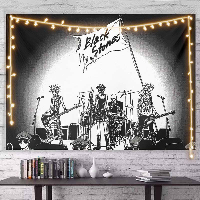 

Nana Punk Rock Black Pink Anime Collage Tapestry Wall Hanging Art Decor for Bedroom Otaku Cozy Study Space Decor 74x94cm(29x37in)