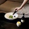5.91x1.97in Ruffle Bowl White Scalloped Bowl Modern Key Tray  Entryway Decor