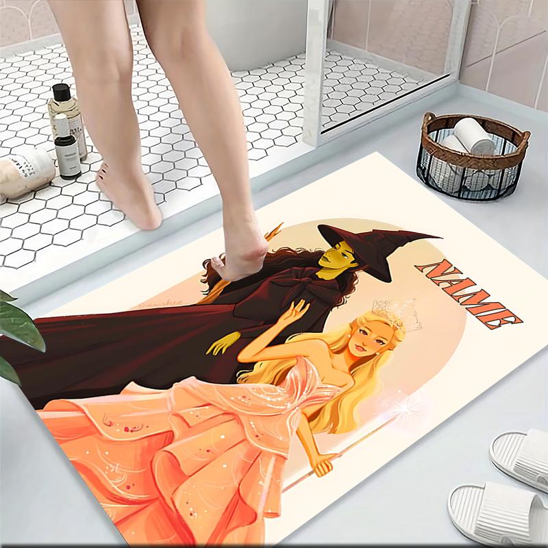 Custom Name Princess Pink Gown Carpet Rug Customizable Soft Washable Anti-Slip Home Living Room Sofa Mats Personalized Rug. 0909337