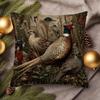 Federa Cuscino Decorativa 2D Piatta - Rustica Vintage Faisant Selvatico Botanica Foresta Fattoria Campagna Caccia Cuscino