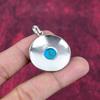 Türkis Anhänger, Edelstein 925 Sterling Silber Schmuck Anhänger, handgefertigter Schmuck Geburtsstein Anhänger, Geschenk für Ihn