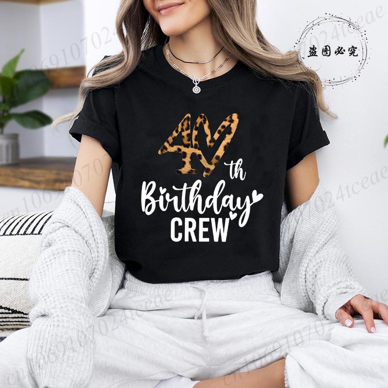 Unisex'S Casual T-Shirts It's My 40th Birthday Leopard Print T-Shirt Short Sleeve Top Casual Wear Birthday Party Graphic Tee Tops