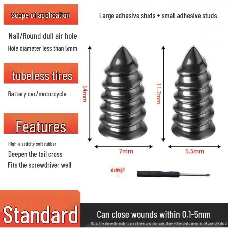 Third Gen Quick-Fix Non-Destructive Tire Repair Nail for Long-Term Use