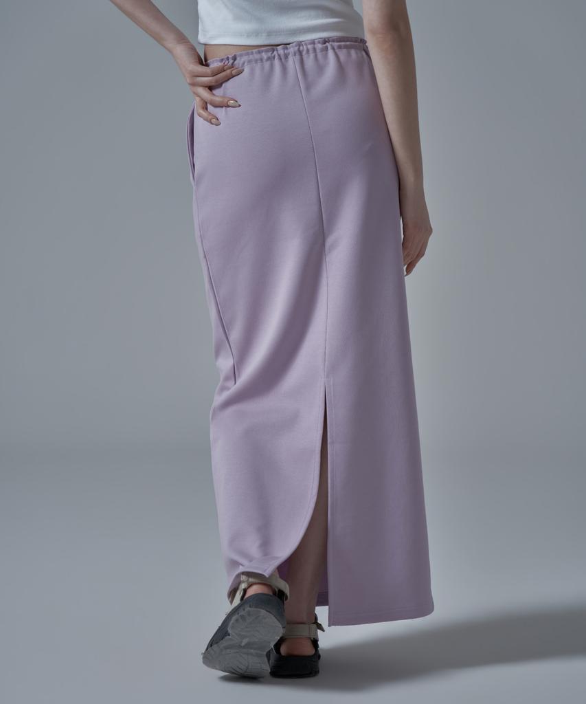WAARFORWOMAN Wsk-04 String Banding Long Skirt_Lavender