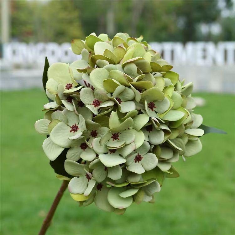 Artificial Hydrangea Wedding Flowers Wall Home New Year's Decoration Accessories Diy Bridal Bouquet Background Indoor Bonsai