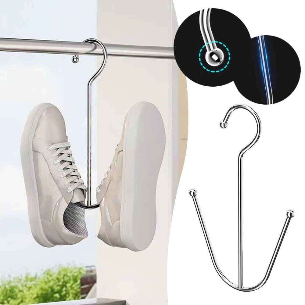 Stainless Steel Shoe Drying Rack Hanging Drying Shoe Hook Portable Shoe Rack