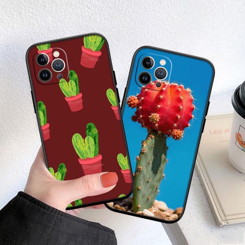 Watercolour Cacti Soft Shell Phone Case for Samsung Galaxy S20 S21 S22 Ultra FE + Plus A21S A22 A24 A25 A26 A30 A30S A31