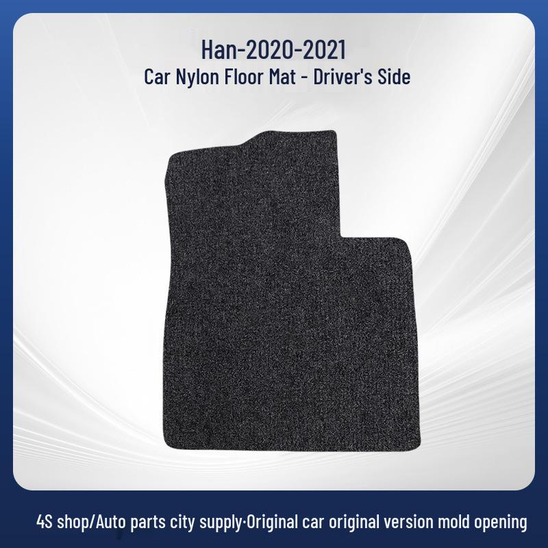 Durable Black Nylon Floor Mats for BYD Han 20-21 Models, Full Coverage