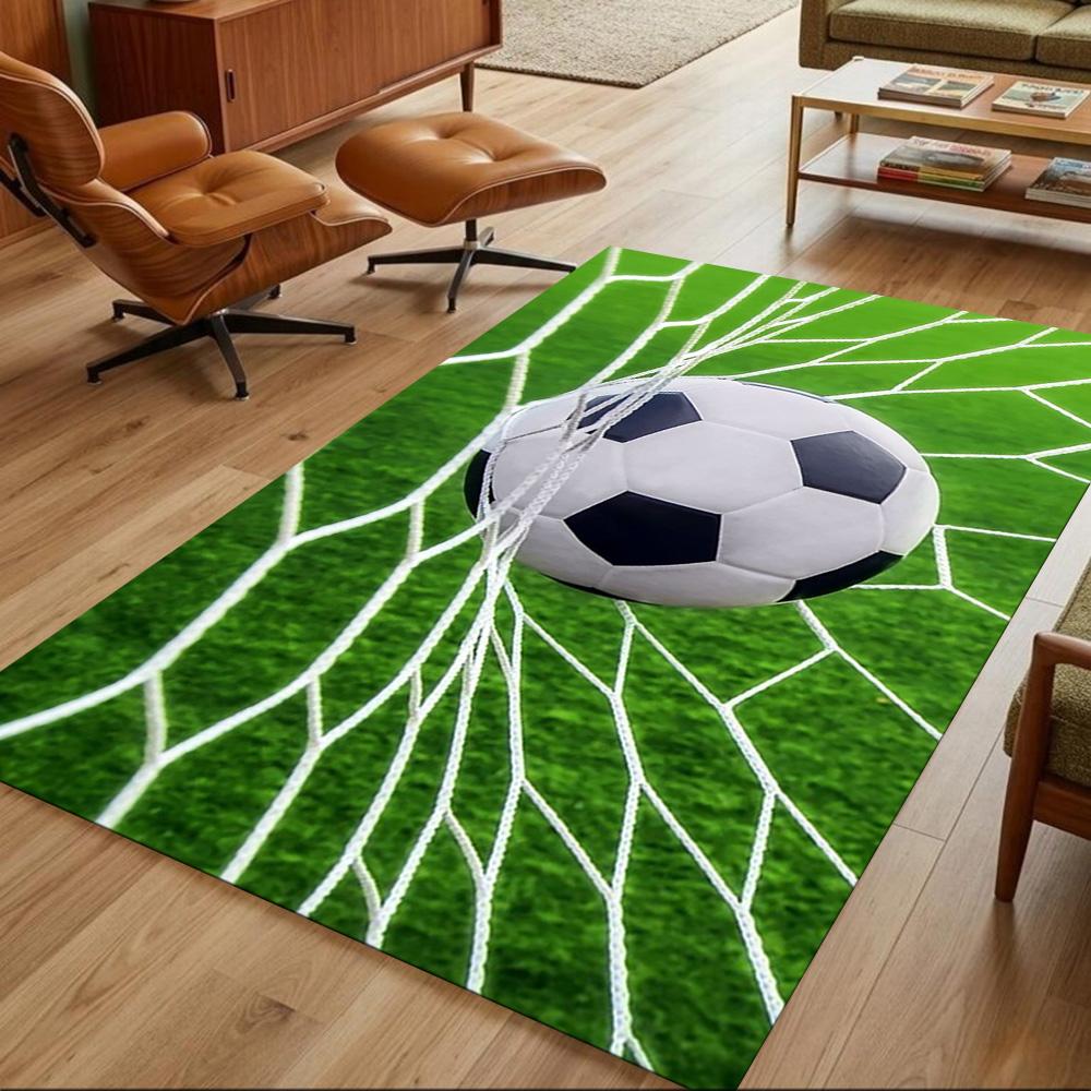 Soccer Pulse Art Splash Non-Slip Home Carpet Design for Office Decor Living Room Bedroom Gift