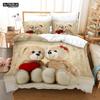 3D Teddybär Bettwäsche Set Weiß Eisbär Bettwäsche Jugendliche Frauen Einzelbett Twin Queen King Übergröße Bettbezug 2/3-teilig Bettwäsche