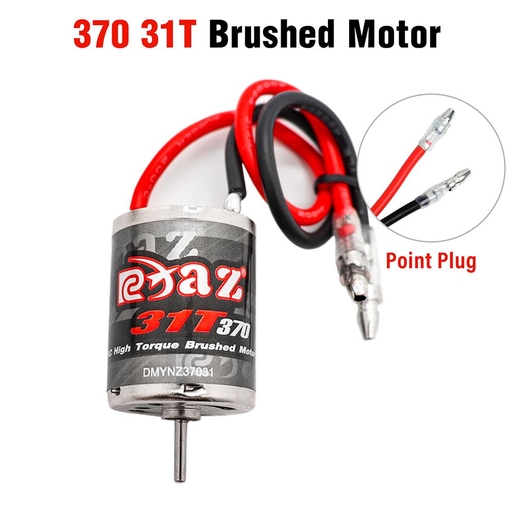 9IMOD RC Brushed Motor 370-31T/380-38T/390-28T Waterproof JST/Point Plug Stainless Steel High Torque For 1/18 1/16 RC Crawler