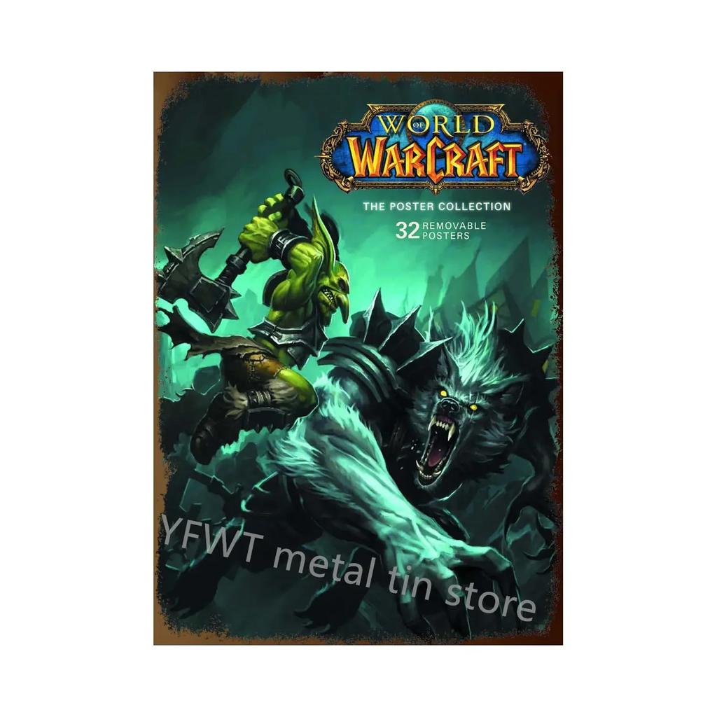 Modern World of Warcraft Game Metal Tin Sign Poster Wall Art Bedroom Studio Home Wall Decoration Cuadros