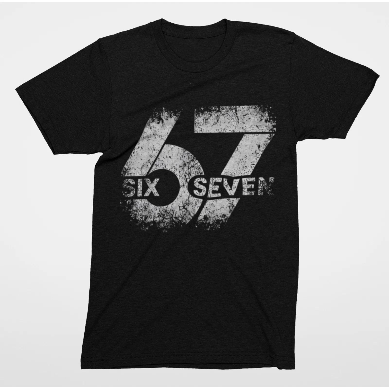 67 Six Seven Distressed Graphic T-Shirt S