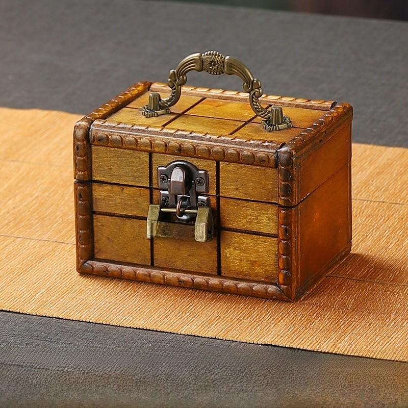 Organizer Wooden Vintage Box For Cosmetics Toys And Home Office Accessories