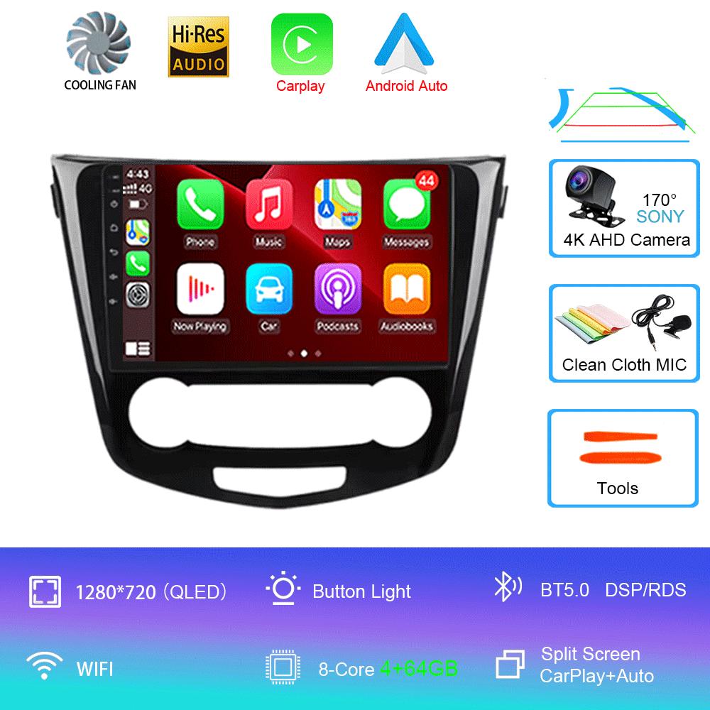 2 Din Android 14 Car Radio For Nissan Qashqai 2 J11 X-Trail T32 Rogue 2013-2021 Multimedia Player 2Din Carplay Stereo DVD