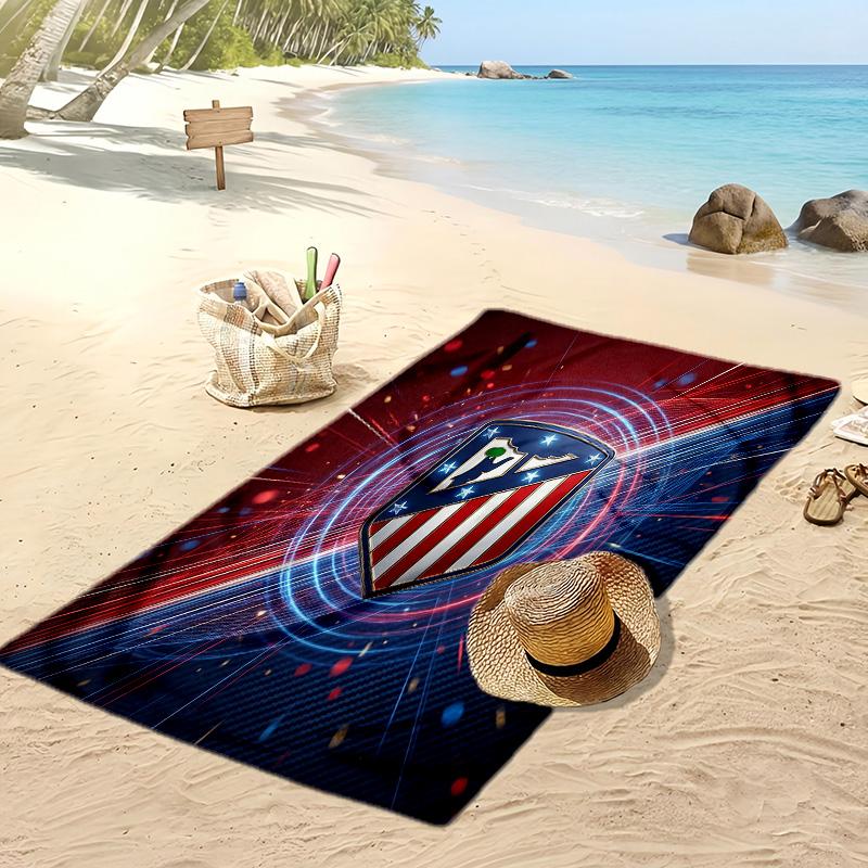 Atletico Madrid Printed Beach Towel Quick Dry Soft TowelPortable Large Rectangular Beach Blanket for Travel Swimming Pool