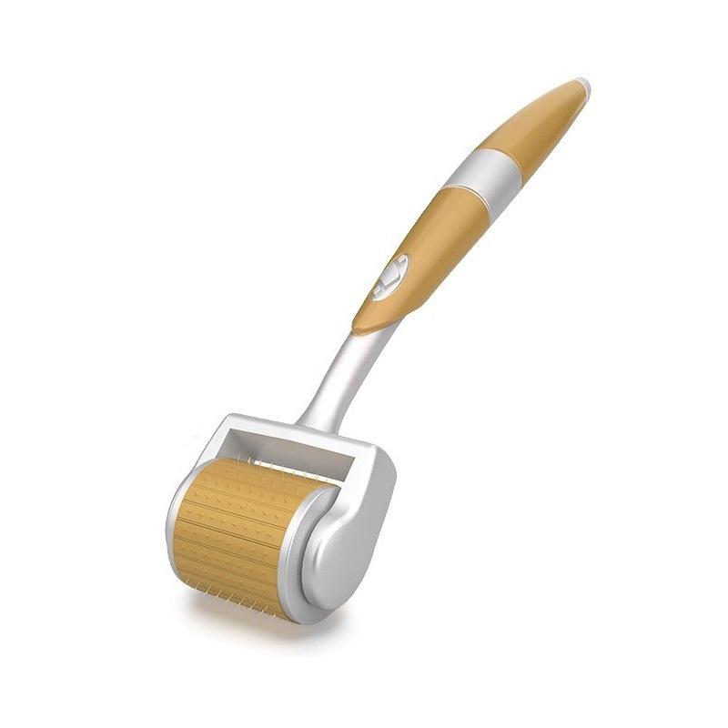 192-Needle Titanium Microneedle Facial Roller - Manual Massage Tool for Cross-Border Trade.