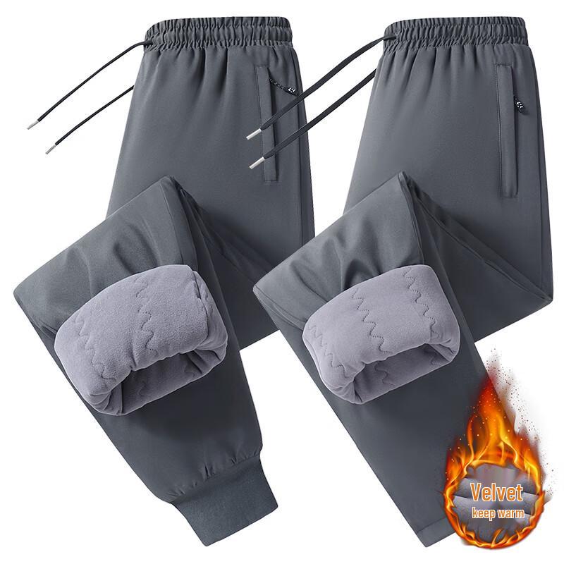 

COVER GAL Men s Plush Thickened Warm Casual Pants 7XL