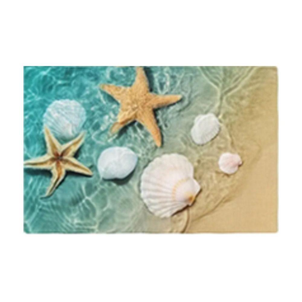 Heat Resistant Summer Beach Placemat Anti Slip Tableware Pad Dining Table Linen Placemat  Household