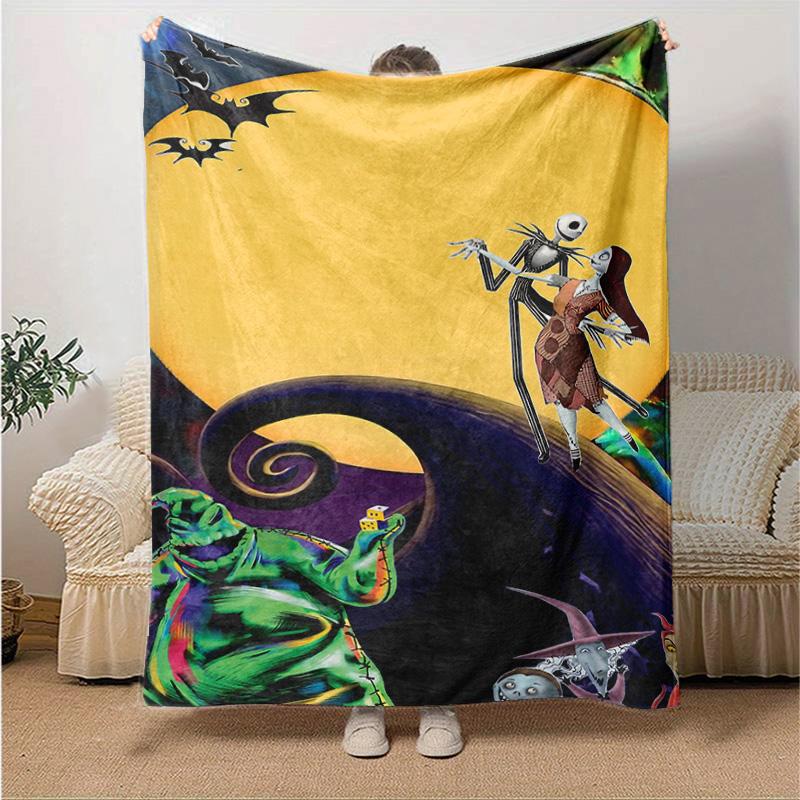 1pc Nightmare Before Christmas Soft Throw Blanket Flannel All Season Light Weight Living Room/Bedroom Warm Blanket. M7290131