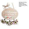 DYS Welcome Sign for Front Door, Entrance Door Plate, Pastoral Wooden Hanging Plaque Home Outdoor Wall Decor