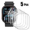 5 Stück Displayschutz für Apple Watch Ultra 2 3 49mm Zubehör Weiche Glasfolie Kratzfest HD Vollabdeckung iWatch Serie Ultra