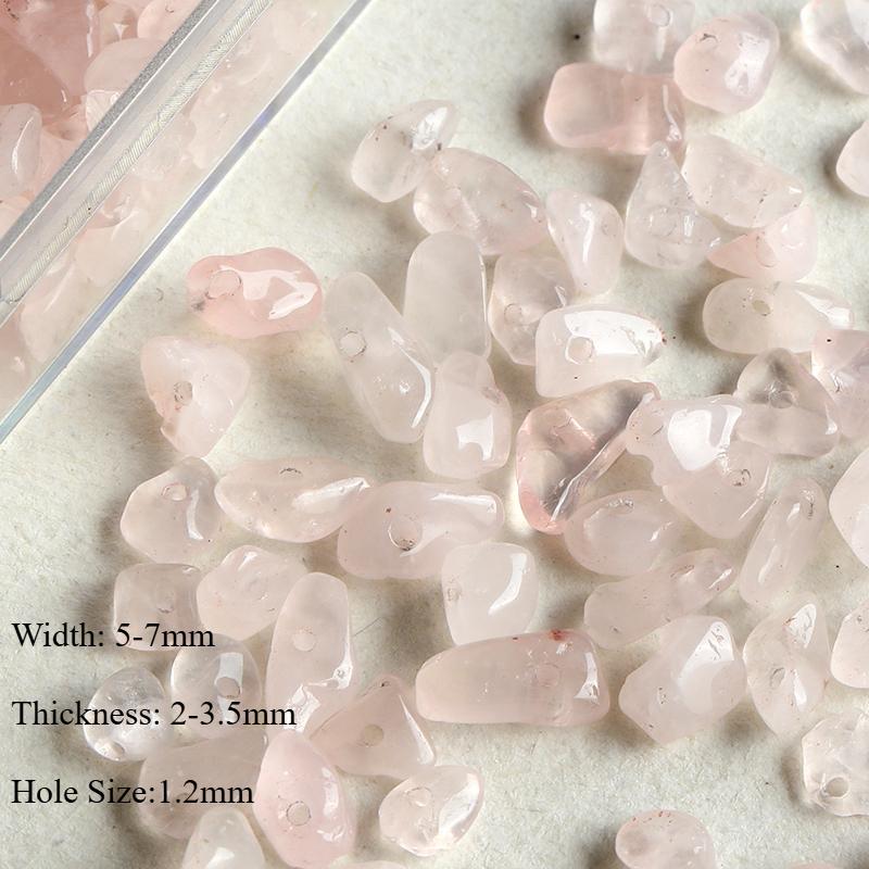 Naturstein citrin akvamarin månesten knuste løse perler diy tilbehørsmaterialer armbånd halskjede perler