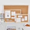 Wooden Frame DIY Cork Display Panel Wood Decorative Cork Board Hanging Soft Photo Background