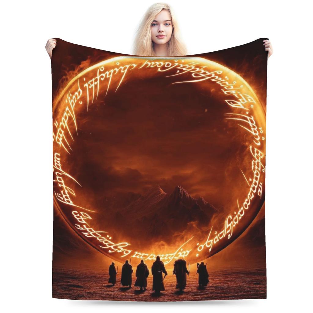 Lords Rings Blanket Multi-size Warm Cozy Fluffy  Throw Blankets for Sofa Couch and Bed