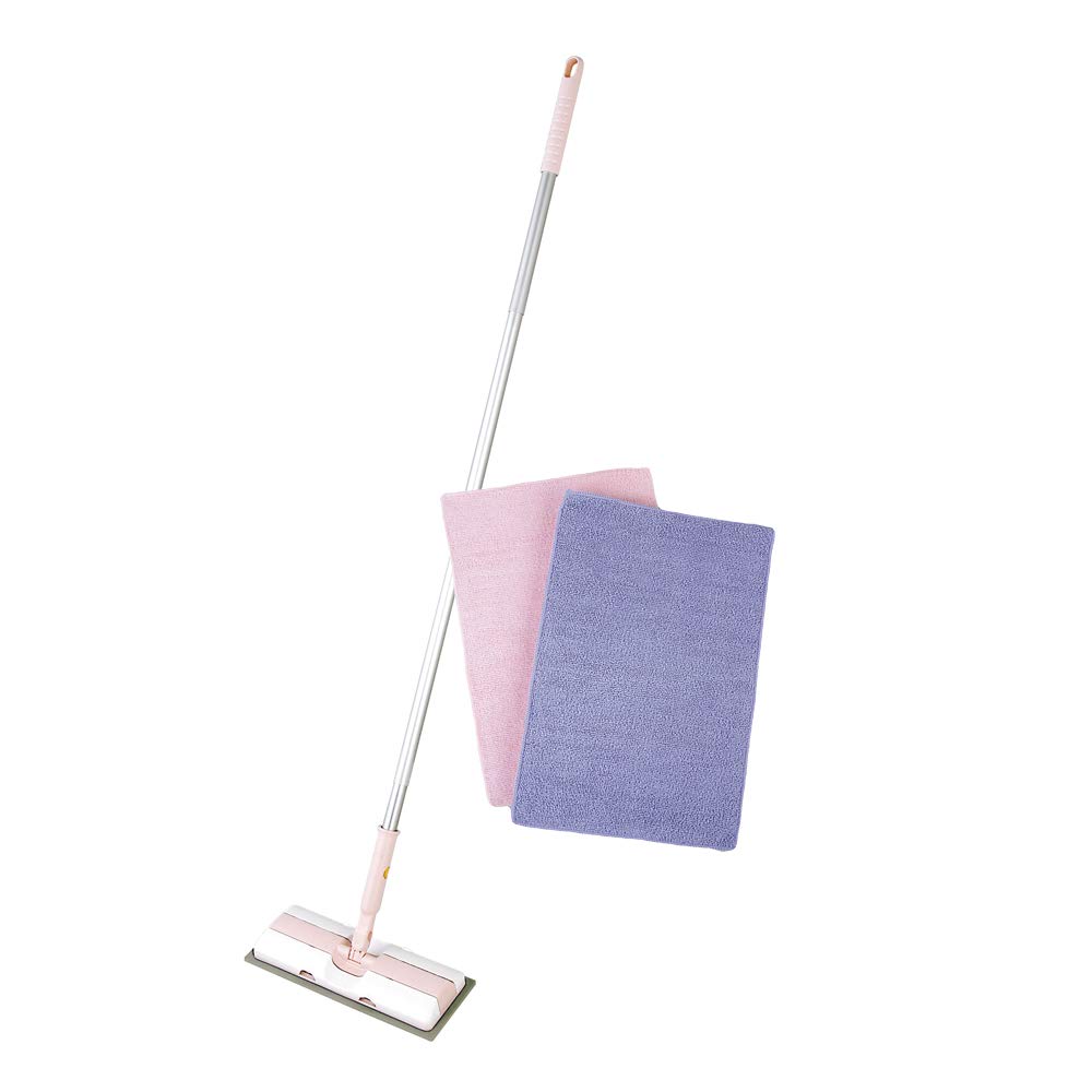 

Швабра для пола Azuma Industrial TK с 2 салфетками Общая длина 116 см Прикрепленная салфетка 30 x 20 см Можно использовать с собственными салфетками или носком Четырехсторонняя розовый