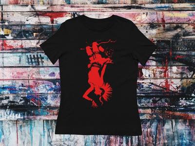 Punk Girl Mohawk T-Shirt | Goth Punk Ästhetisches Oberteil | Grunge Stil Gotische Mode