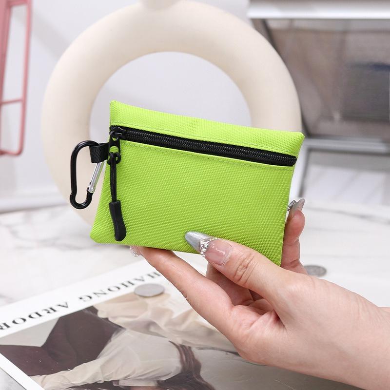 Canvas Mini Coin Purse Simple Zipper Storage Pouch Money Pocket Cute Wallet for Women Men Kids