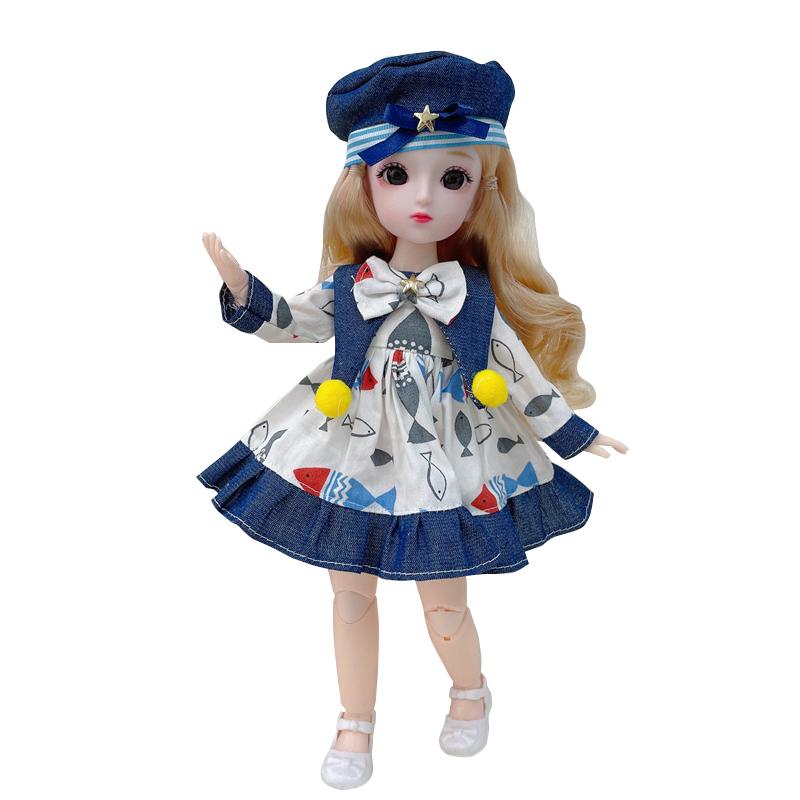 

Куклы BJD 1/6 для девочек, игрушки для детей от 6 до 10 лет, Рапунцель, 30 см, тело и голова куклы с одеждой, мягкая bjd 6-точечная шарнирная кукла