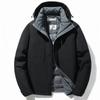 Men's Winter Hooded White Duck Down Thickened Middle-aged and Elderly Business Dad Winter Coat