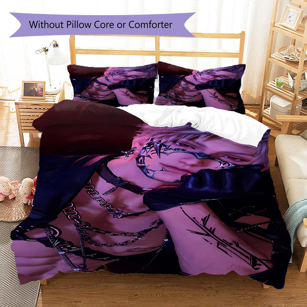 Love and Deepspace Sylus Pattern Bedding,Quilt Set Quilt Cover Pillowcase Home Birthday Gift (1 * duvet cover + 2 * pillowcase, without core)