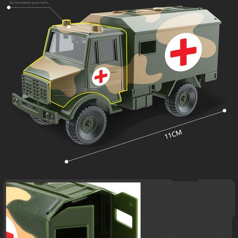 Alloy Metal Car Pull Back Cars Clockwork Simulation Military Vehicle Armed Tank Armored Vehicle Car Truck Children's