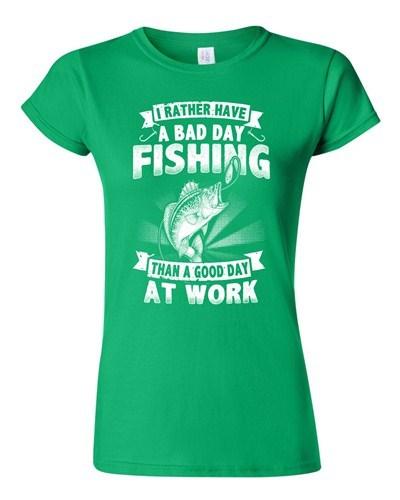 

Junior I Rather Have A Bad Day Fishing Than A Good Day At Work DT T-Shirt Tee Unisex T-Shirt S