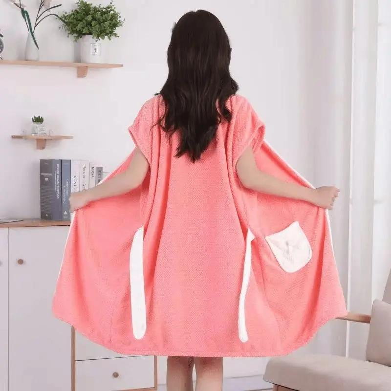 Womens Bath Towels Girls Wearable 125*90cm Fast Drying Bathing Beach Spa Bathrobes Wash Clothing Shower Bath And Gym Towel