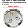 Wheel Center Caps Parts for Mit-hi, 60mm/2.36'' Rim Wheel Center Hub Caps Badge Cover OEM Size 4Pcs Set (Sliver)